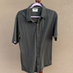 Linksoul Dark Gray Casual Button Down Shirt